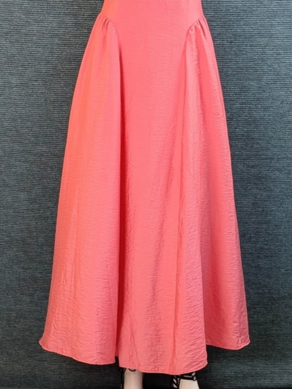 Chelsea 28 Flutter Cap Sleeve Spaghetti Strap Maxi-Dress "Pink Rapture" - Picture 6 of 16